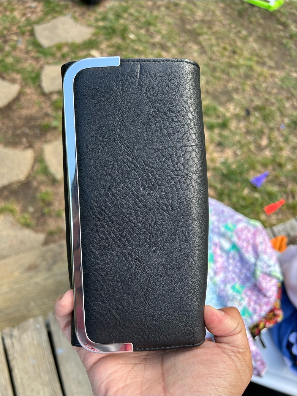 Black Leather Wallet- Unbranded